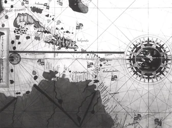 Map of Countries First Discovered by Christopher Columbus (1451-1506) 1500